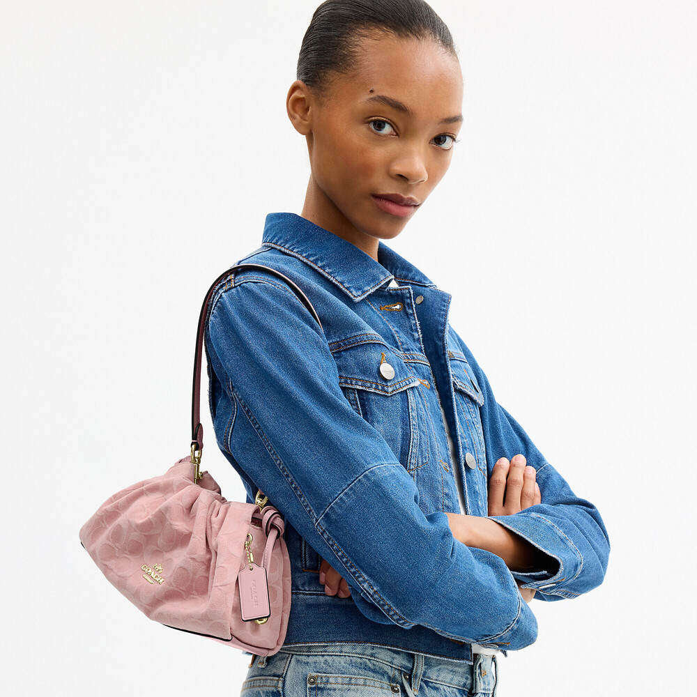 Coach Outlet Faye Shoulder Bag In Signature Denim - Picture 2 of 3